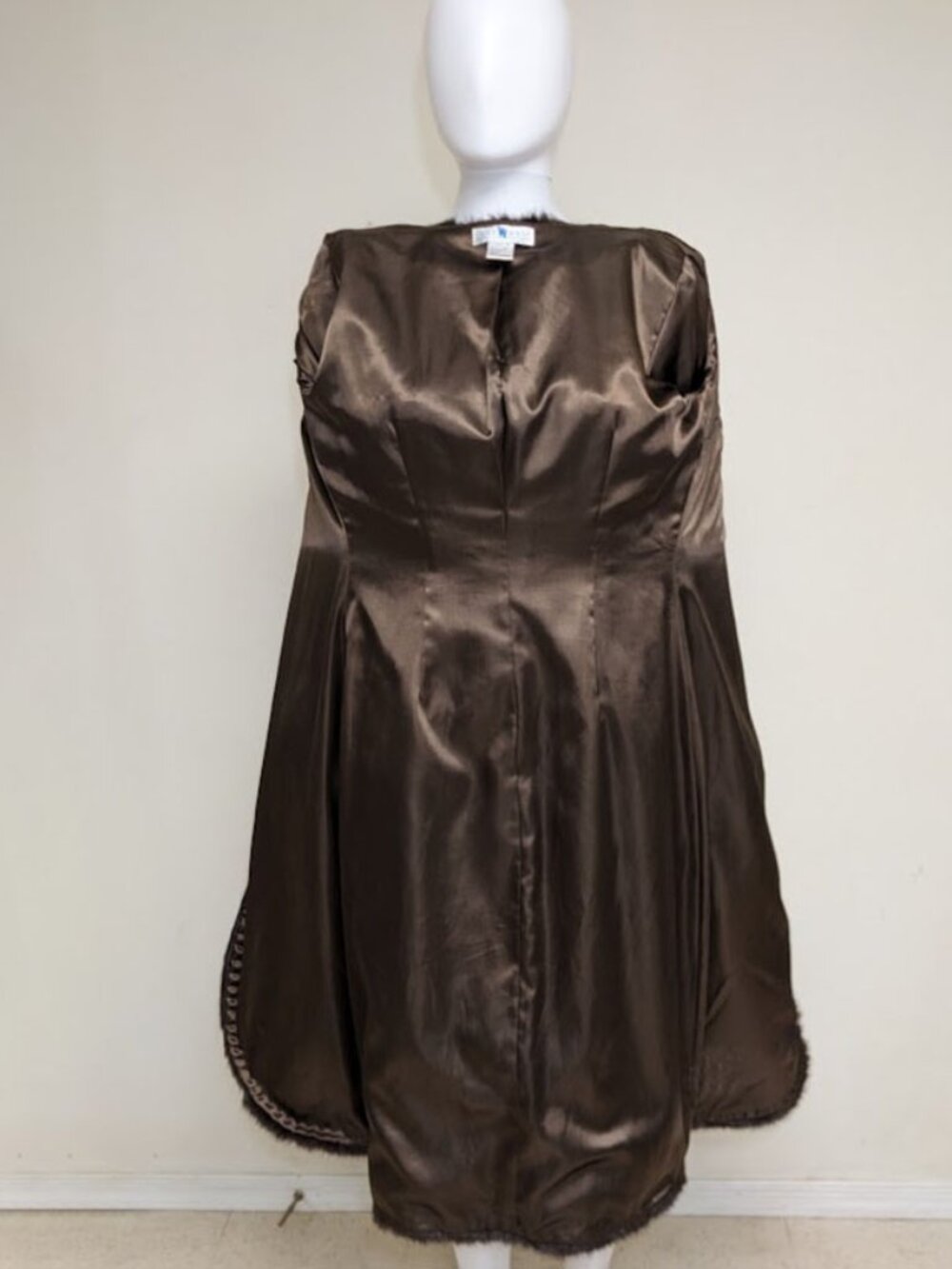 SUE WONG NOCTURNE Vintage Faux Fur Crochet & Lace Coat/Duster 1920s Style - Picture 7 of 8